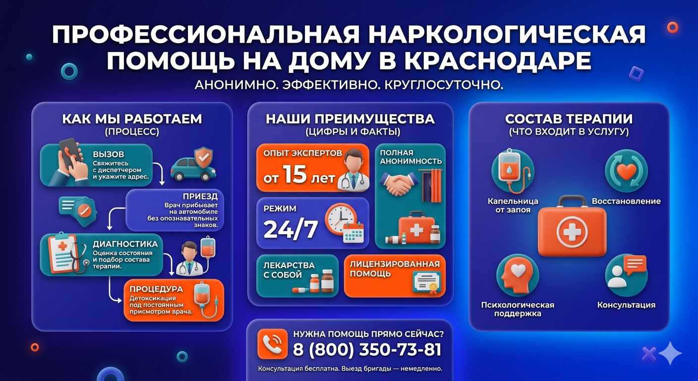 Инфографика о принципах лечения алкоголизма на дому в Ивделе: этапы вызова нарколога, преимущества анонимной детоксикации и состав медицинской помощи.